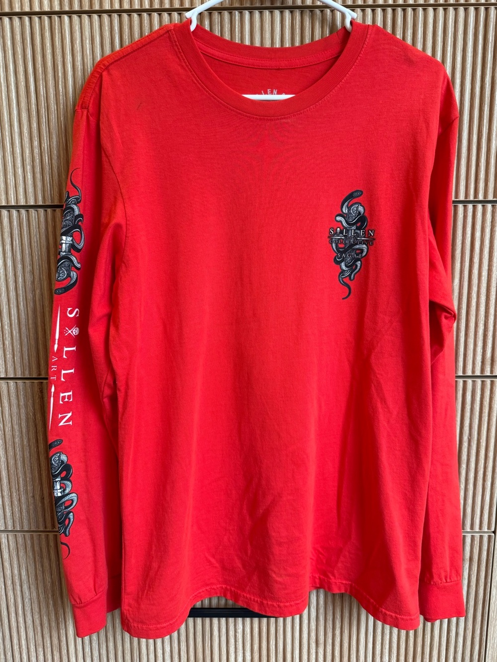 Red Sullen Long-Sleeve Graphic Tee